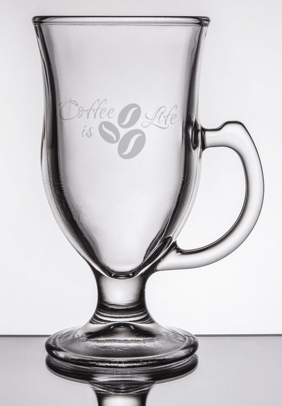 Personalized Glass Irish Coffee Cups 8 Oz.