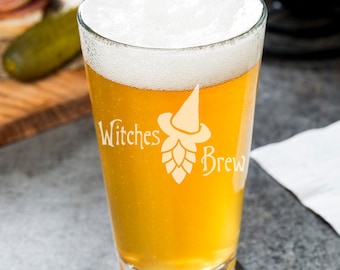 Halloween Pint Glass - Witches Brew - Halloween Craft Beer Glass