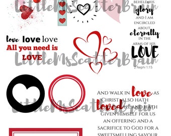 Book of Mormon/Bible Journaling Printable LOVE LOVE LOVE