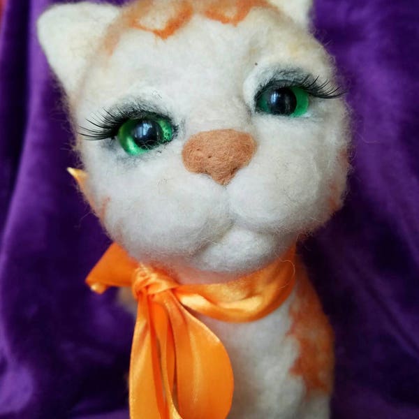 OOAK needle felting cat kitten