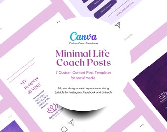 Modèles de publication Instagram de coach de vie pour Canva (téléchargement numérique)
