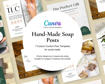 Contenu pour les réseaux sociaux de Soap Business : modèle Canva (téléchargement numérique)