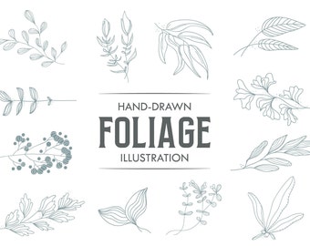 Stock Feuillage & illustration florale - Clipart vectoriel.