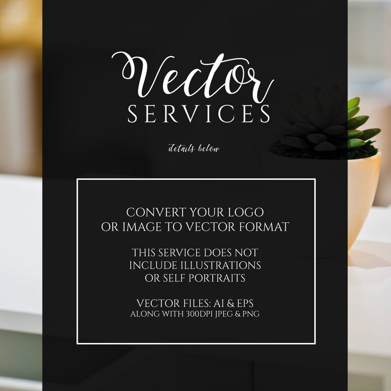 Convertir Tu Logo O Imagen A Vector Vectores Vector Logo Etsy