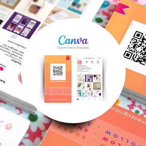 Instagram Social Media Business Card - Canva Template - DIY Business Card Template - Canva Business Card