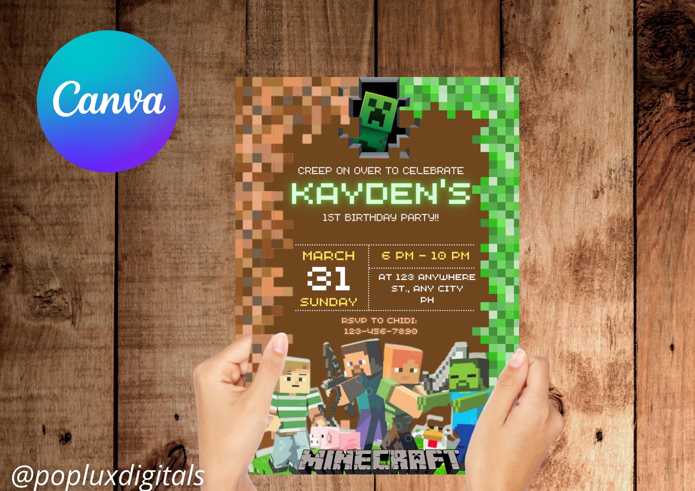 Editable Minecraft Invite