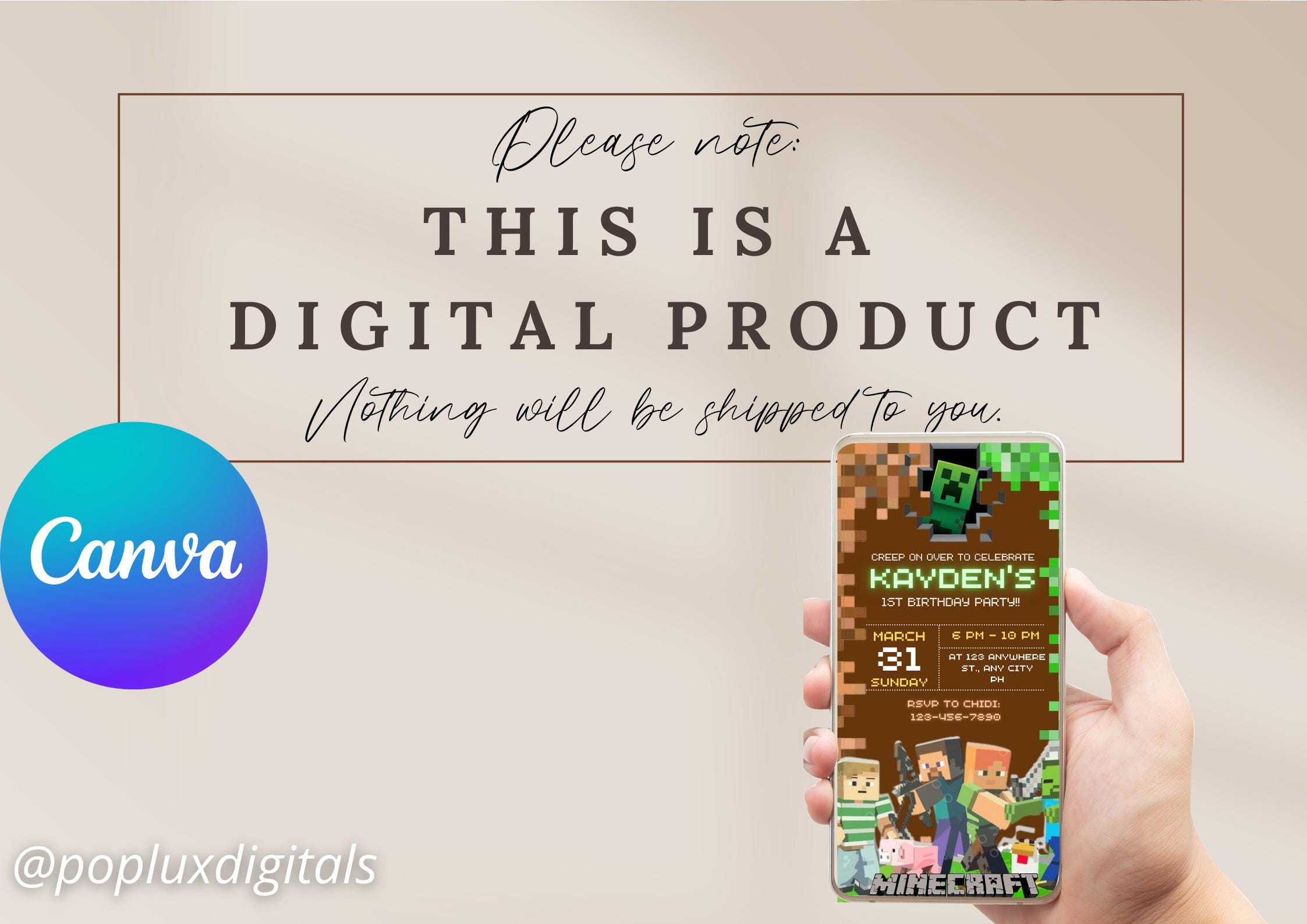 Editable Minecraft Invite