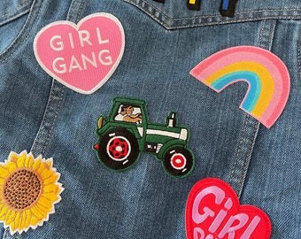 Personalised custom name denim jacket for kids - design your own - eco Christmas gift for girls and boys