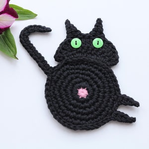 Black Cat Coaster - perfect gift for cat lovers
