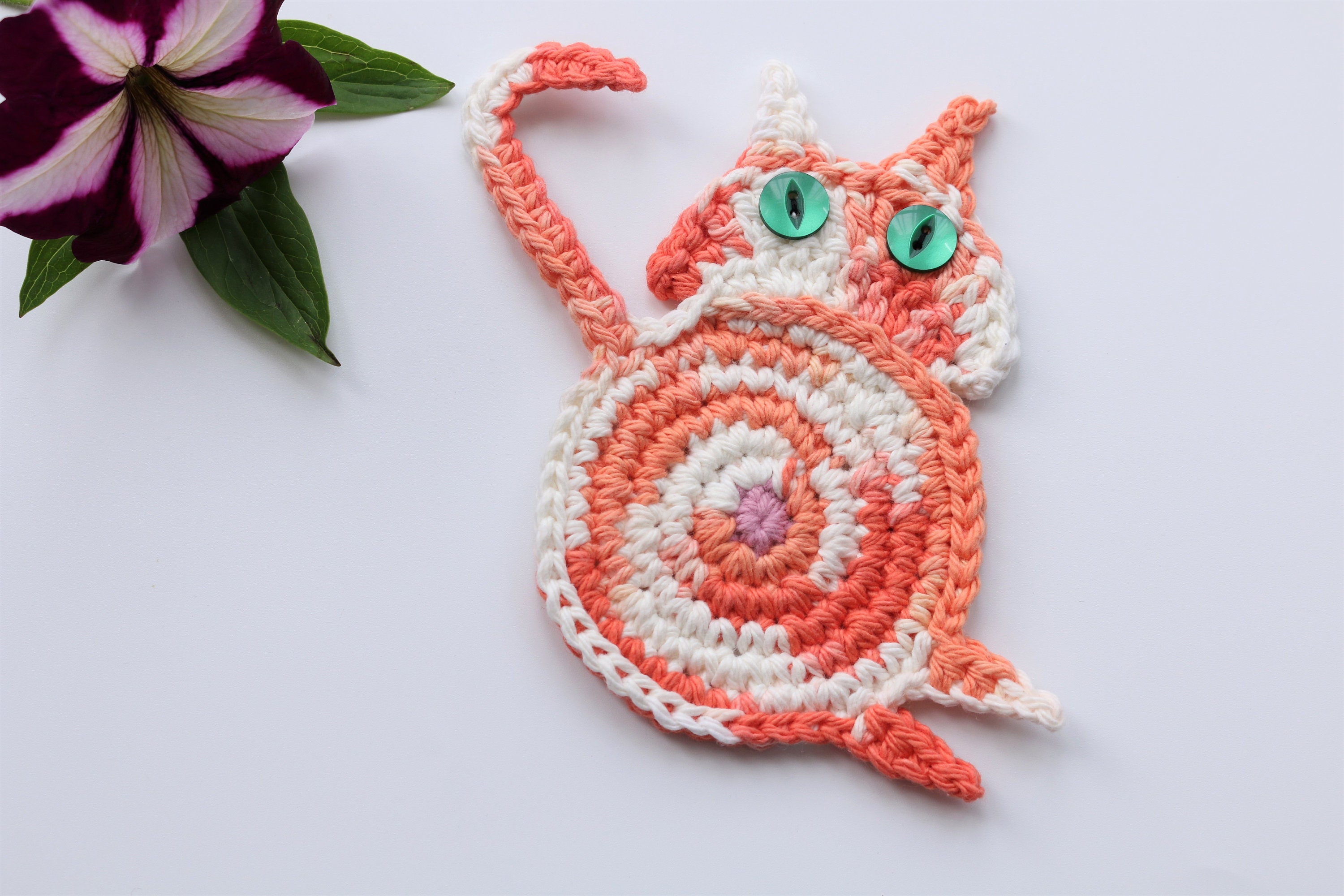Cat Butt Coaster ~ orange/white cat coaster ~ unique gift for all cat…