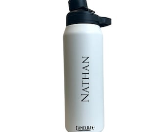 Engraved Camelbak Water Bottle: 32oz Insulated Stainless Steel Sport Bottle