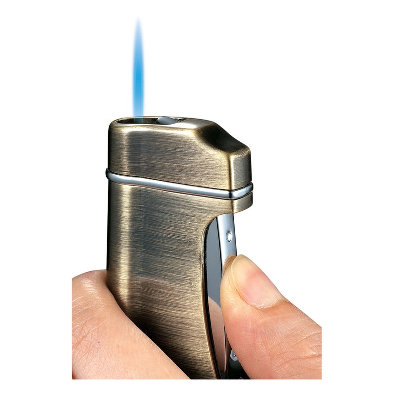 Cigar Lighter Engraved Satin Nickel Finish Torch Lighter Etsy Singapore