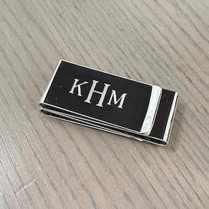 Custom Engraved Money Clip: Double Sided, Stainless Steel, Polished Chrome Finish