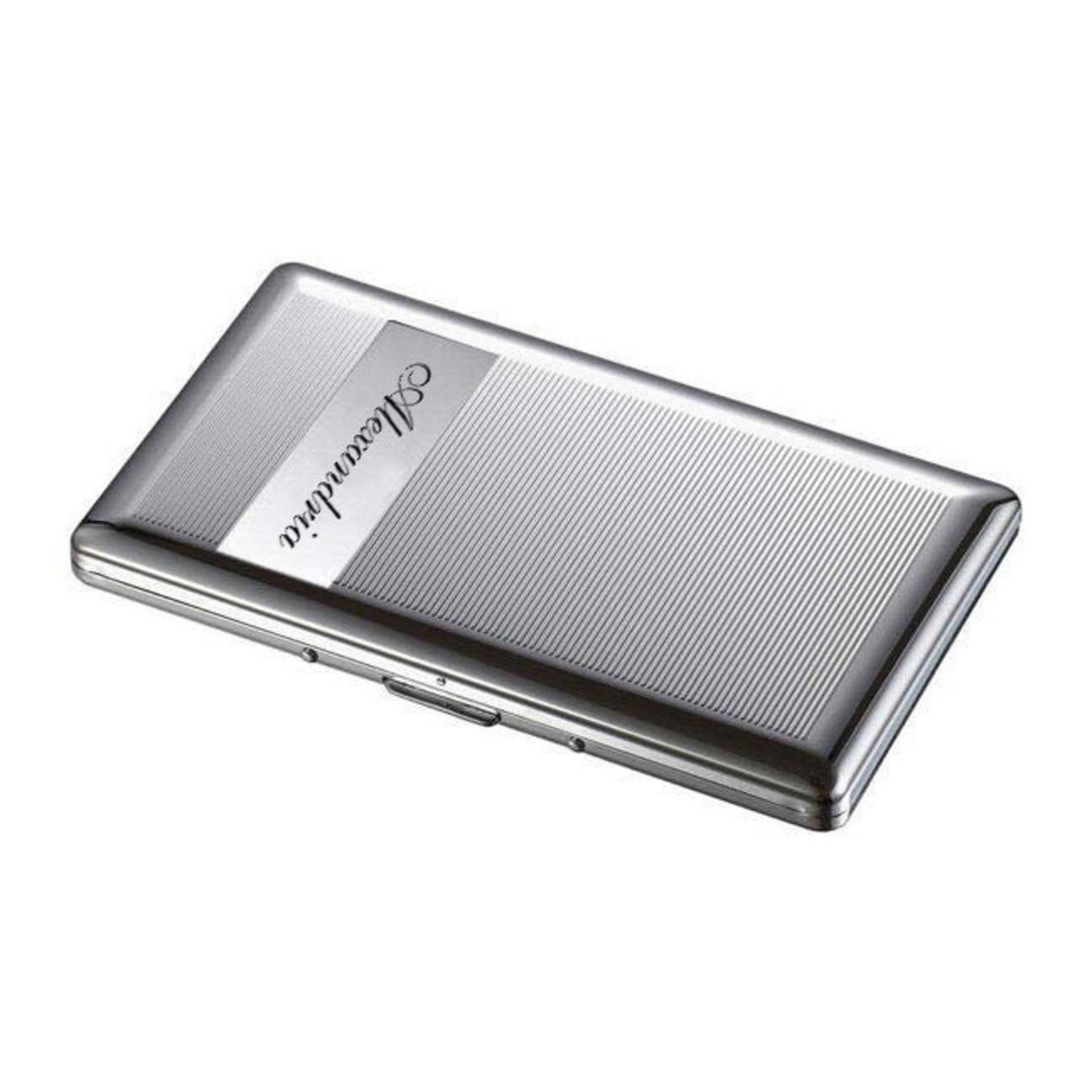 Cigarette Case Engraved, 120s Size With Builtin Mirror Cigarettes Case Engraved, Custom