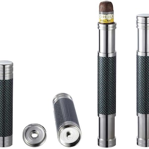 Cigar Tube Engraved, Carbon Fiber Adjustable Cigar Tube Engraved, Groomsman Gift, Fathers day, Birthday Gift, Anniversary Gift VCASE495