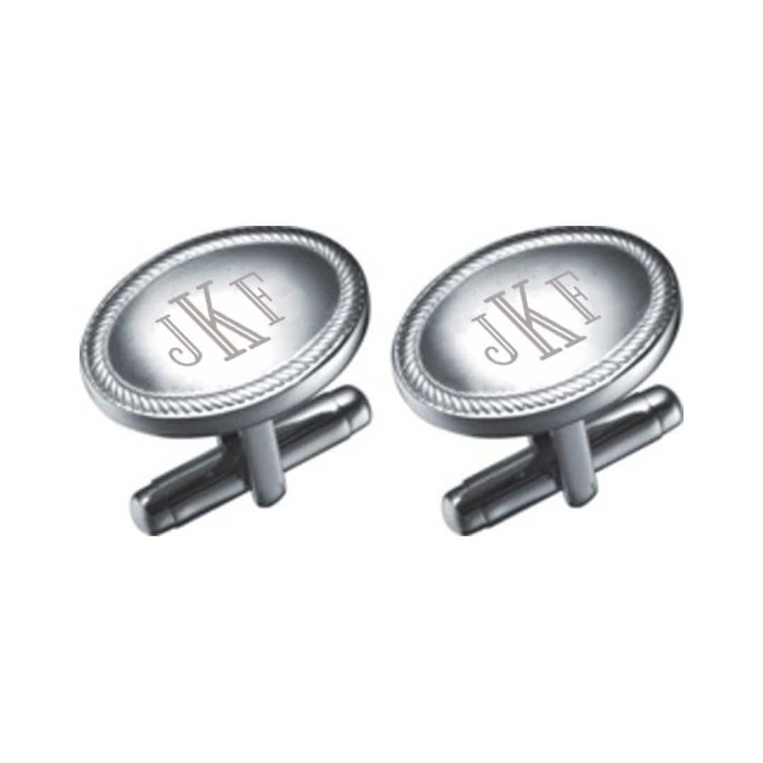 Engraved Initials Cufflinks, Engraved Cufflinks, Groomsmen Cufflinks