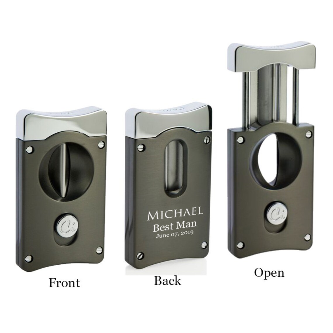 Cigar Cutter Engraved V Cut Cigar Cutter Engraved Groomsmen Etsy