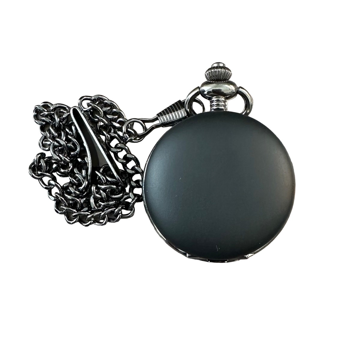 Pocket Watch Engraved Black Matte Mechanical Pocket Watch Etsy