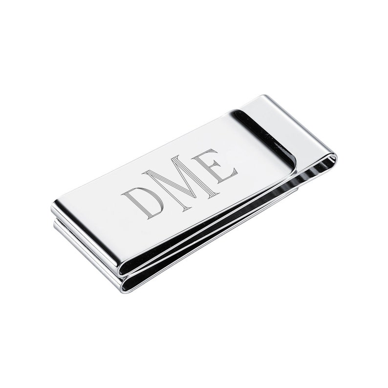 Double sided Money Clip Engraved, Money clip Personalized, Money clip for men, Groomsmen Money clip, Fathers day Gift, image 1