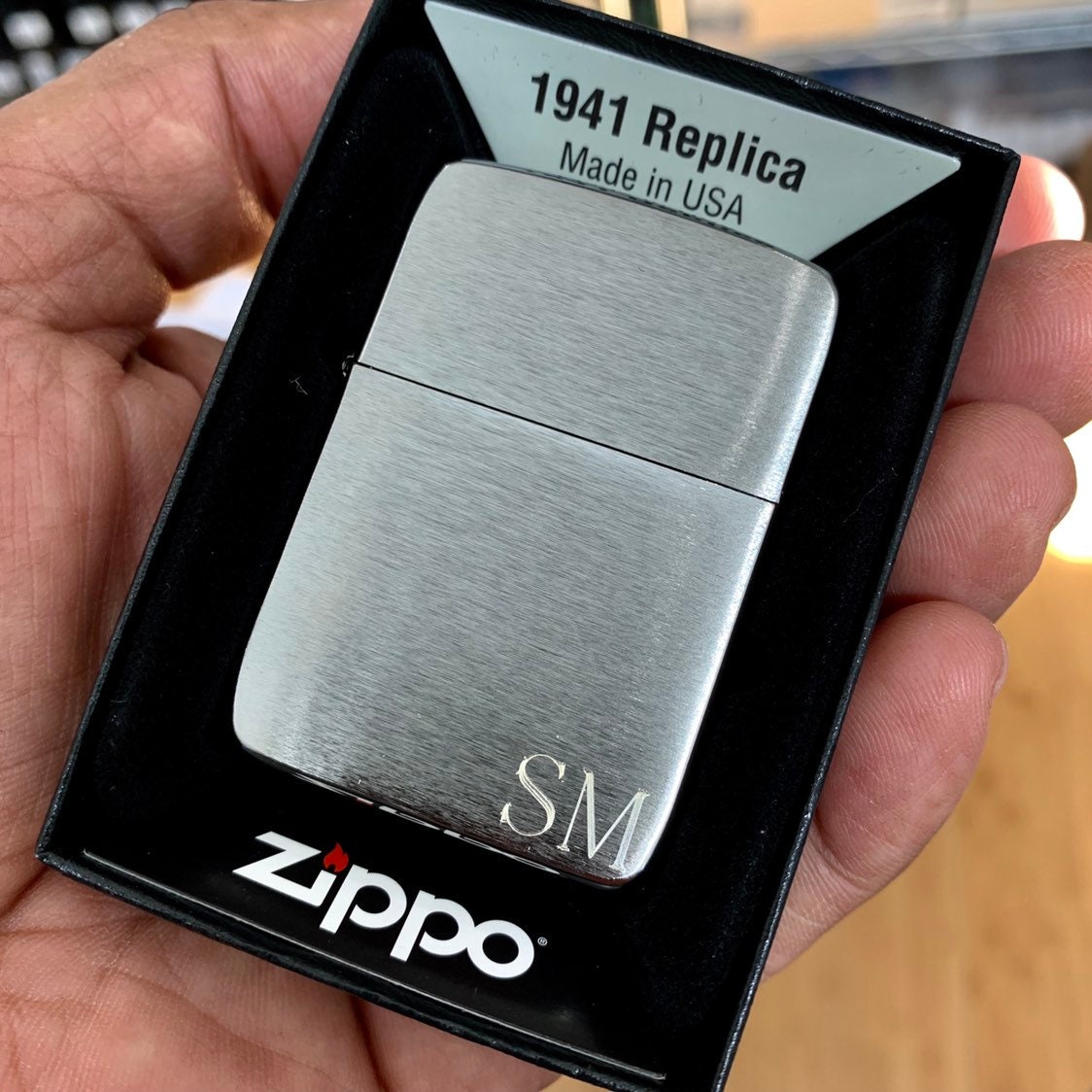 Genuine Zippo Lighter Personalized Zippo 1941 Replica Brushed - Etsy