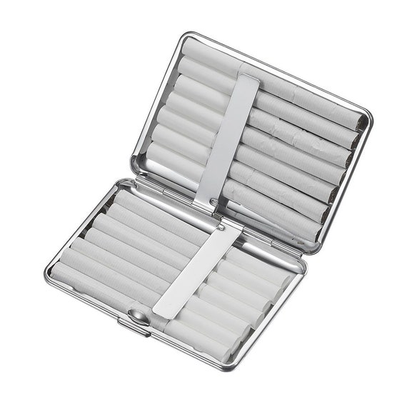 clear cigarette case Custom Engraved Cigarette Case: Clear Crystals Heart, 14 Regular Sized  Cigarettes, Birthday Gift, Anniversary Gift