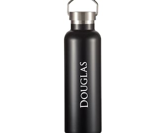 Personalized Water Bottle: Engraved 24oz Stainless Steel, Back to School