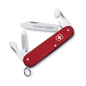 Victorinox Swiss Army Knife Engraved Swiss Army Cadet 3.25 Alox Red Groomsmen Knife Fathers Day Gift Birthday Gift Genuine Swiss Made Etsy Ireland