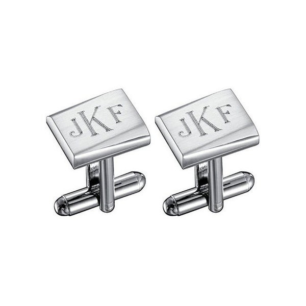 Engraved Stainless Steel Cufflinks: Wedding Gift, Groomsmen Gift, Anniversary Gift