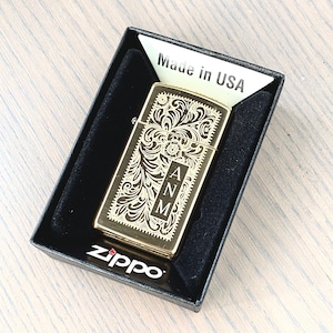 Genuine Zippo Lighter Personalized, Slim Venetian Brass Zippo Engraved, Groomsmen Gift, Graduation Gift, Birthday day, Anniversary Gift