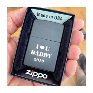 Genuine Zippo Lighter Personalized, Matte Finish Zippo Engraved, Original Zippo Guaranteed