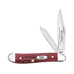 Case knife Engraved, Pocket Worn Old Red Bone Corn Cob Jig Peanut Pocket Knife Personalized, Groomsmen Knive, Fathers day Gift