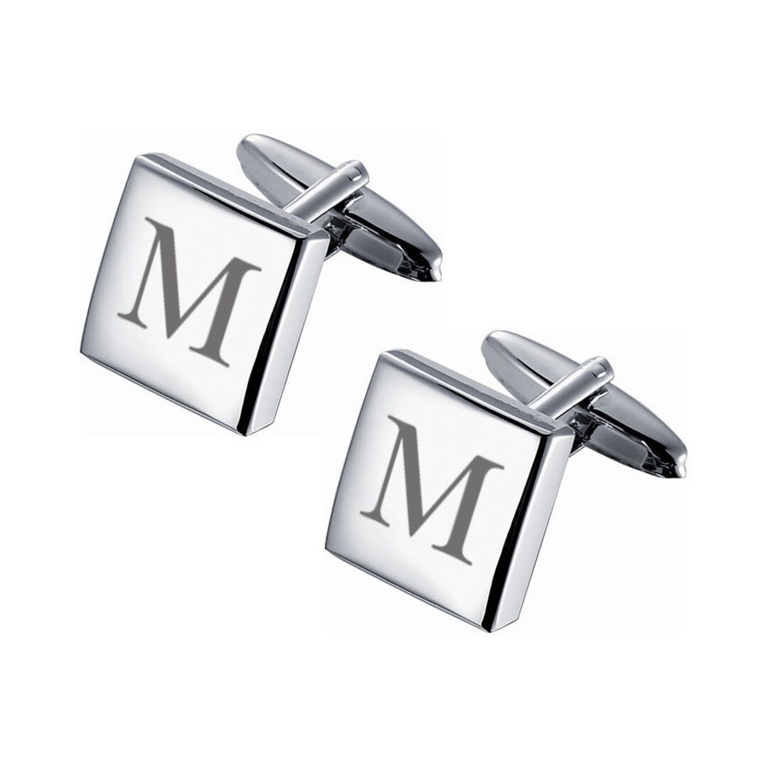 Engraved initials Cufflinks, Engraved Cufflinks, Groomsmen Cufflinks