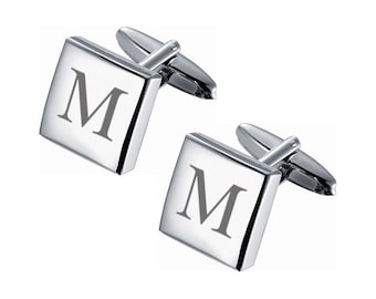 Engraved initials Cufflinks, Engraved Cufflinks, Groomsmen Cufflinks, Engraved Groom Cufflinks, Engraved cuff links SC-060