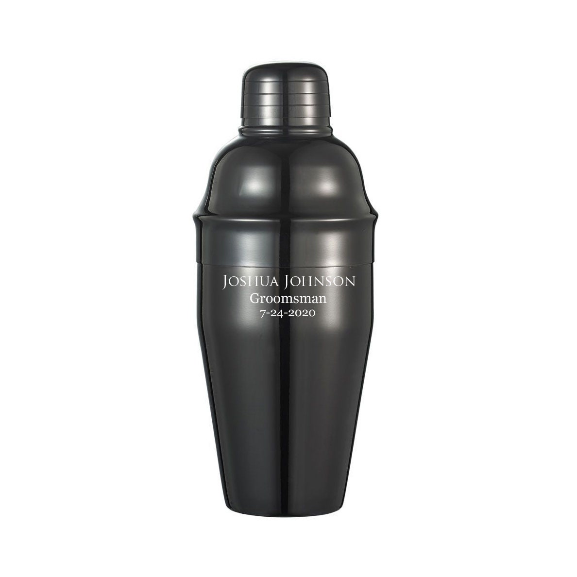 Cocktail Shaker Engraved, 12oz Stainless Steel Gunmetal Cocktail Shaker Engraved, Cocktail Shaker Custom, Anniversary gift