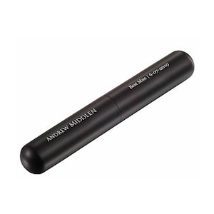 Travel Cigar Tube Engraved, Black Matte Cigar Tube Engraved, Groomsmen Gift, Birthday, Fathers day Gift, Anniversary Gift - VCASE505BK
