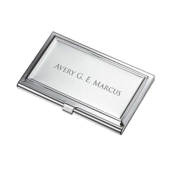 Personalised Flip Top Stainless Steel Executive Business Card Holder Engraved Personalised Flip Top Stainless Steel Executive Business Card Holder Engraved