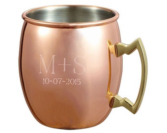 Engraved Moscow Mug, Engraved Moscow Mule Mug, Custom Moscow Mule Mug, Engraved copper mug, Anniversary Gift