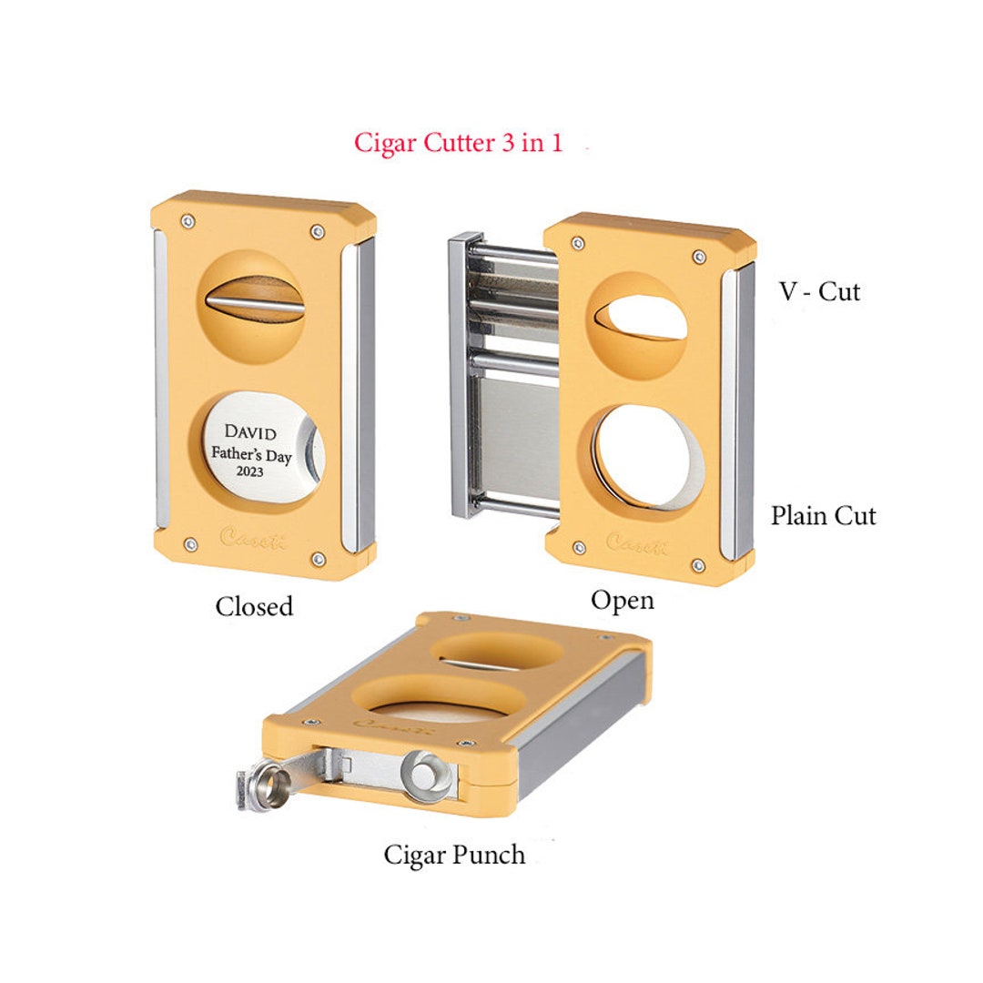 Wedge V Cigar Cutter Engraved 3 in 1 Cigar Cutter Etsy