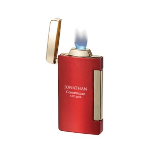 Cigars Lighter Engraved, Flat Torch Flame Cigar Lighter Engraved, Birthday Gift, Groomsmen Gift, Fathers day Gift, Anniversary Gift VL406604