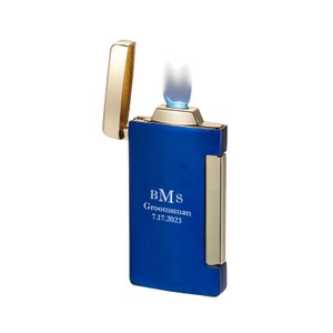 Cigars Lighter Engraved, Flat Torch Flame Cigar Lighter Engraved, Birthday Gift, Groomsmen Gift, Fathers day Gift, Anniversary Gift VL406603