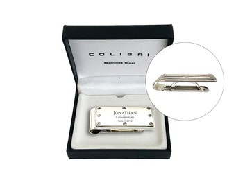 Colibri Money Clip Engraved, Colibri Stainless Steel Money Clip Personalized, Money clips for men