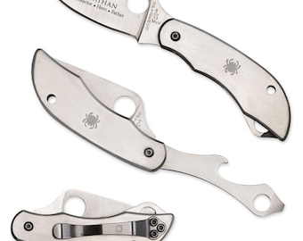 Custom Engraved Spyderco Paramilitary 3 Pocket Knife: S45VN Blade, Black G10 Handles