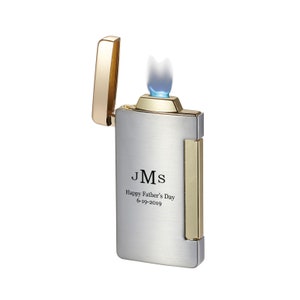 Cigars Lighter Engraved, Flat Torch Flame Cigar Lighter Engraved, Birthday Gift, Groomsmen Gift, Fathers day Gift, Anniversary Gift VL406602