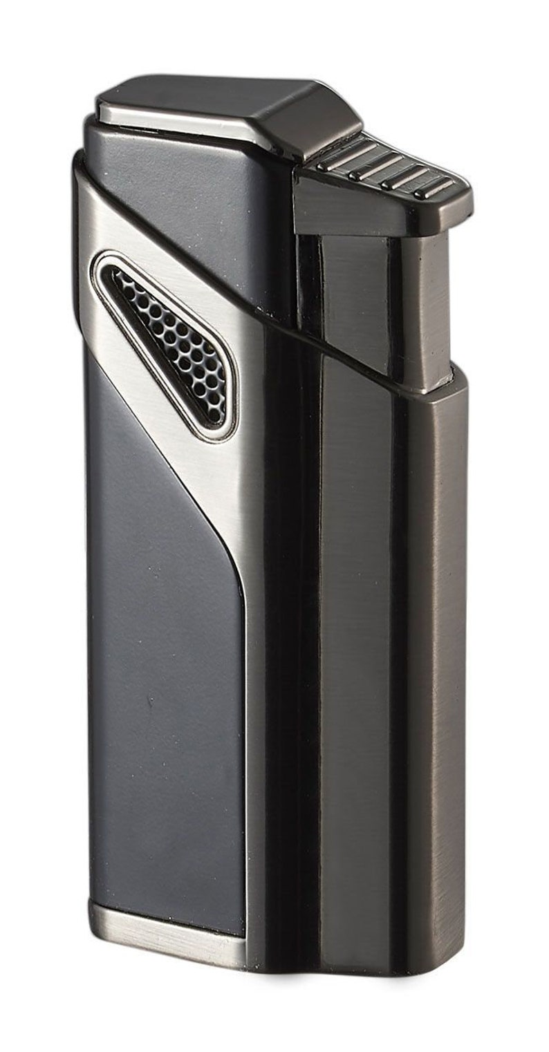 Anniversary Gift Cigar Lighter Personalized Matte Black Gunmetal Triple Torch Lighter Engraved w Cigar punch Groomsmen Gift VLR404101