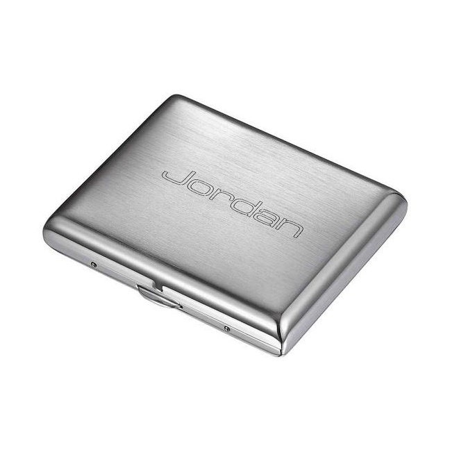 cigarette case price Custom Engraved Cigarette Case: Brushed Finish Double Sided 16 Regular  Sized Cigarettes, Anniversary Gift
