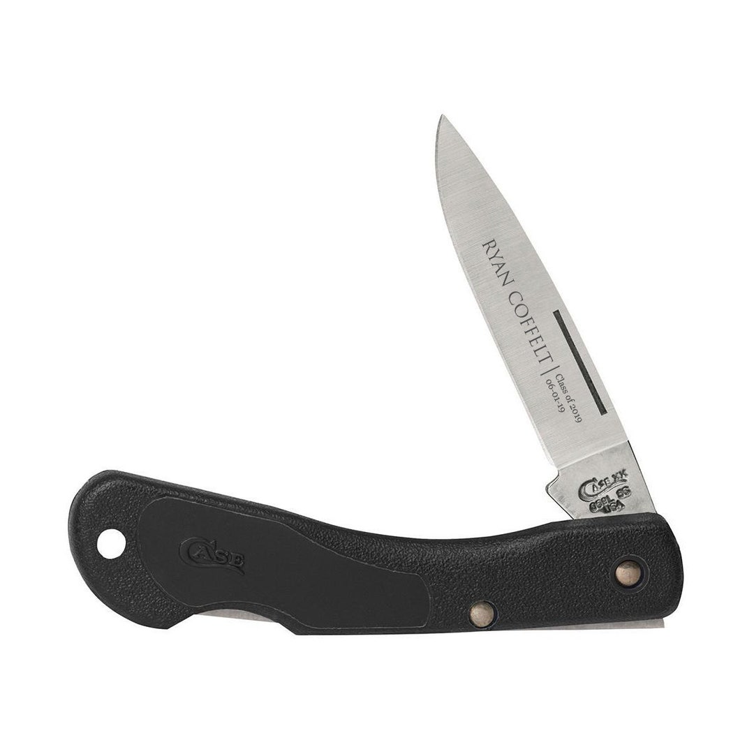 Case Knife Engraved, Case Lightweight Synthetic Mini Blackhorn Pocket