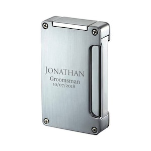 Custom Engraved Cigar Lighter, Built-in Cigar Punch Torch Lighter, Refillable Lighter, Gift for Dad, Gifts for men, Gift for him