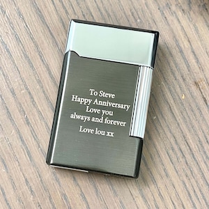 Personalized Lighter, Soft Flame Butane flint Lighter Groomsmen Gift, Father&#39;s day Gift, Birthday, Retirement, Anniversary Gift - VLR301001