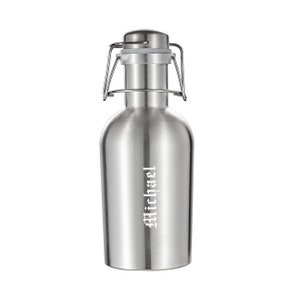 Engraved Beer Growler, Stainless Steel 32 oz Beer Growler, Groomsmen Gift, Father&#39;s day Gift, Birthday Gift, Anniversary Gift