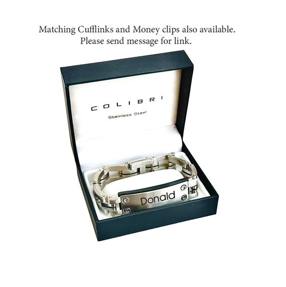 Colibri Stainless Steel Bracelet Engraved, Colibr… - image 1